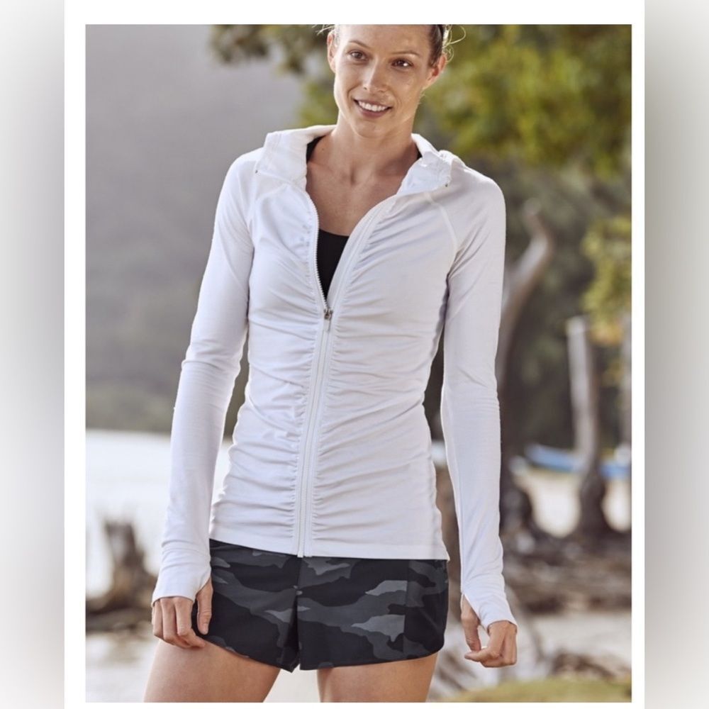Athleta White Full Zip Active Jacket - image 1